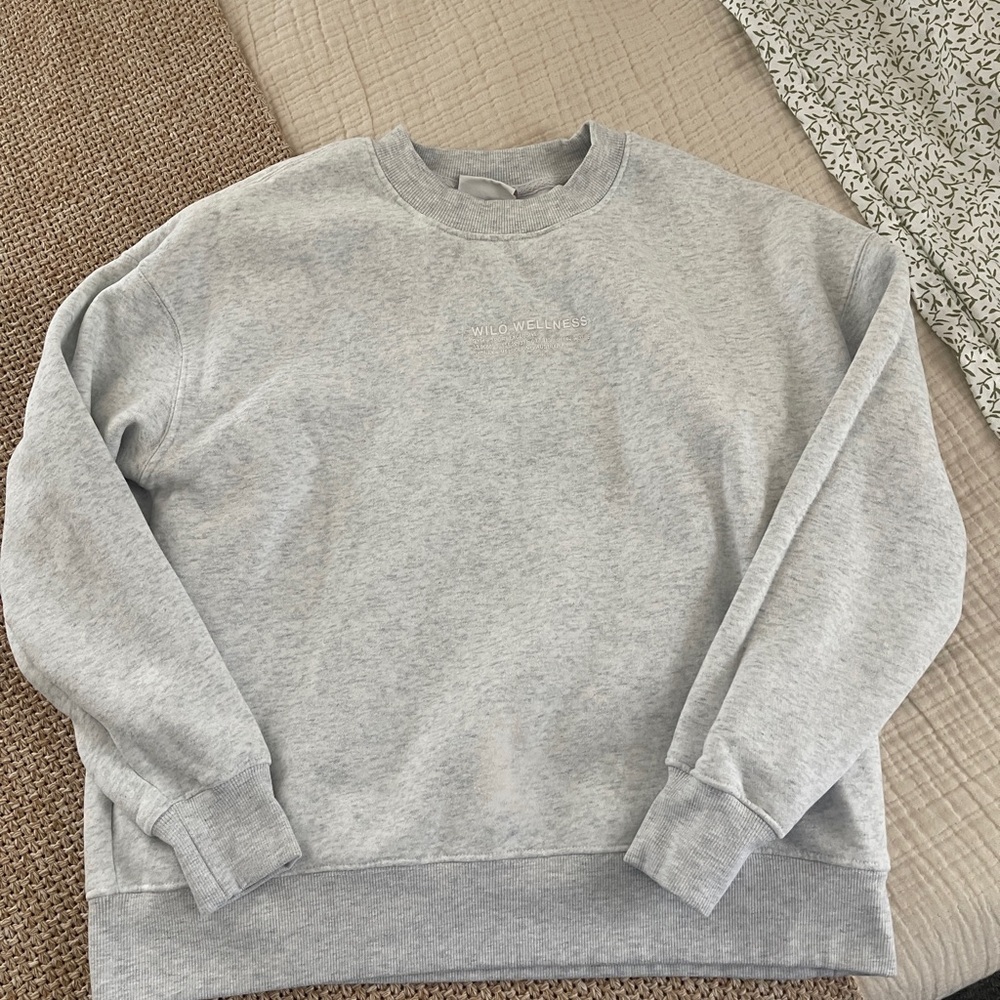 WILO The Label Sweatshirt WomensXS  Ivory WILO WELLNESS CLUB Oversized Pullover - Picture 4 of 6